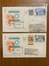 ITALIA FDC VENETIA - 1961 - Aerogrammi GRONCHI Argentina+Uruguay VARIETA'