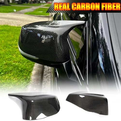 FOR INFINITI Q50 Q60 2014-2024 REAL CARBON FIBER SIDE MIRROR CAP COVER REPLACE