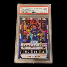 Lonzo Ball 2020-21 Contenders PSA 9 Red Cracked Ice Ticket 01/23 Variation #46v