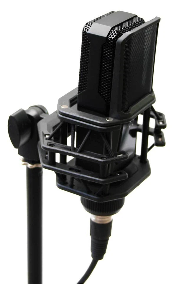 E-Lektron RM2 Studio Kondensator-Mikrofon Set+XLR Kabel+Spinne+Ständer+Popschutz - Bild 3 von 4