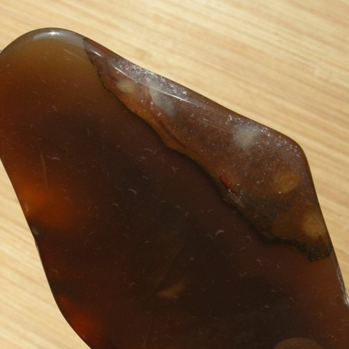 Achat und Quarz Geode Scheibe poliert Kristall Natur Braun Gestein Endschliff Stein - Bild 5 von 6