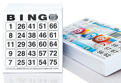 500 Bingolose / Bingokarten 75er System 10,5 x 11 cm von DiPrint