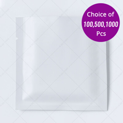 3x3in Matte White Aluminium Mylar Open Top Pouch Bag For Lotion w/ Machine