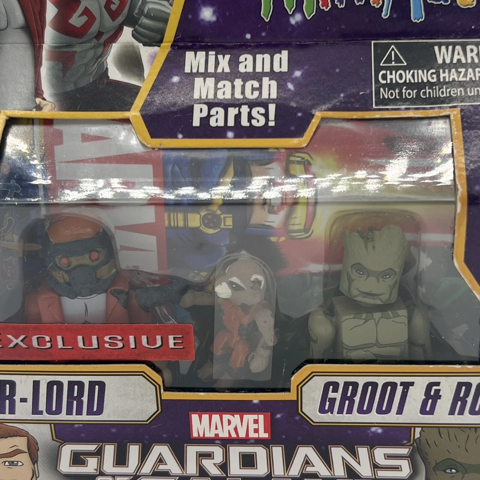 Minimates Marvel Guardianes de la Galaxia Star-Lord Rocket Groot Walgreens Excl Foto 3 de 3