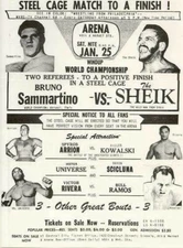 BRUNO SAMMARTINO VS THE SHEIK 8X10 PHOTO WRESTLING PICTURE WWF