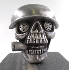 Rare Gi Joe American Gi Skull Hotrod Car Hood Ornament