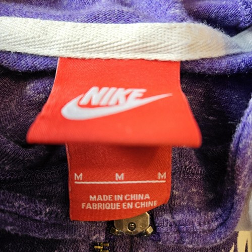 NIKE 726057 Giacca donna media HEATHERED viola full zip con cappuccio edizione palestra - Foto 2 di 9