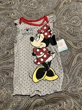 Disney Baby Infant Red Minnie Mouse One Piece Shirt Romper 12M NWT