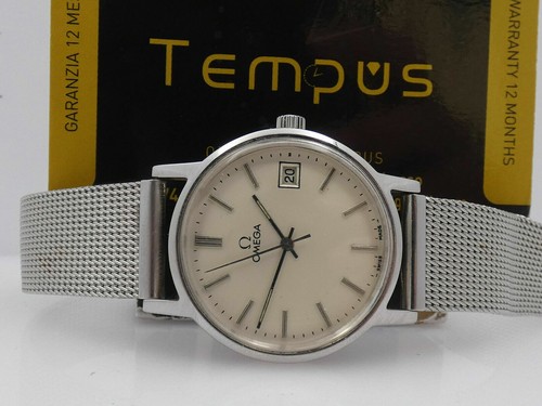 OMEGA GENEVE DATE 136.0104 STAINLESS 