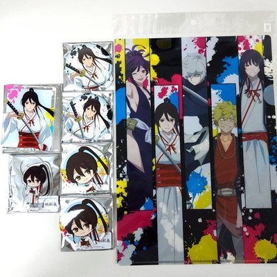 Hell's Paradise Yamada Asaemon Sagiri Goods Set Clear File Can Badges Stand