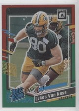 2023 Donruss Rated Rookie Optic Preview Red & Green Prizm Lukas Van Ness 13i7