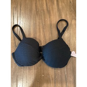 Victoria's Secret Swim Mix & Match textured Twist Push-Up Bikini Top Black 36C