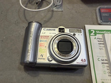 Canon PowerShot A85 Camera Silver 4.0 Mega Pixels Digital w/Compact Flash Cards