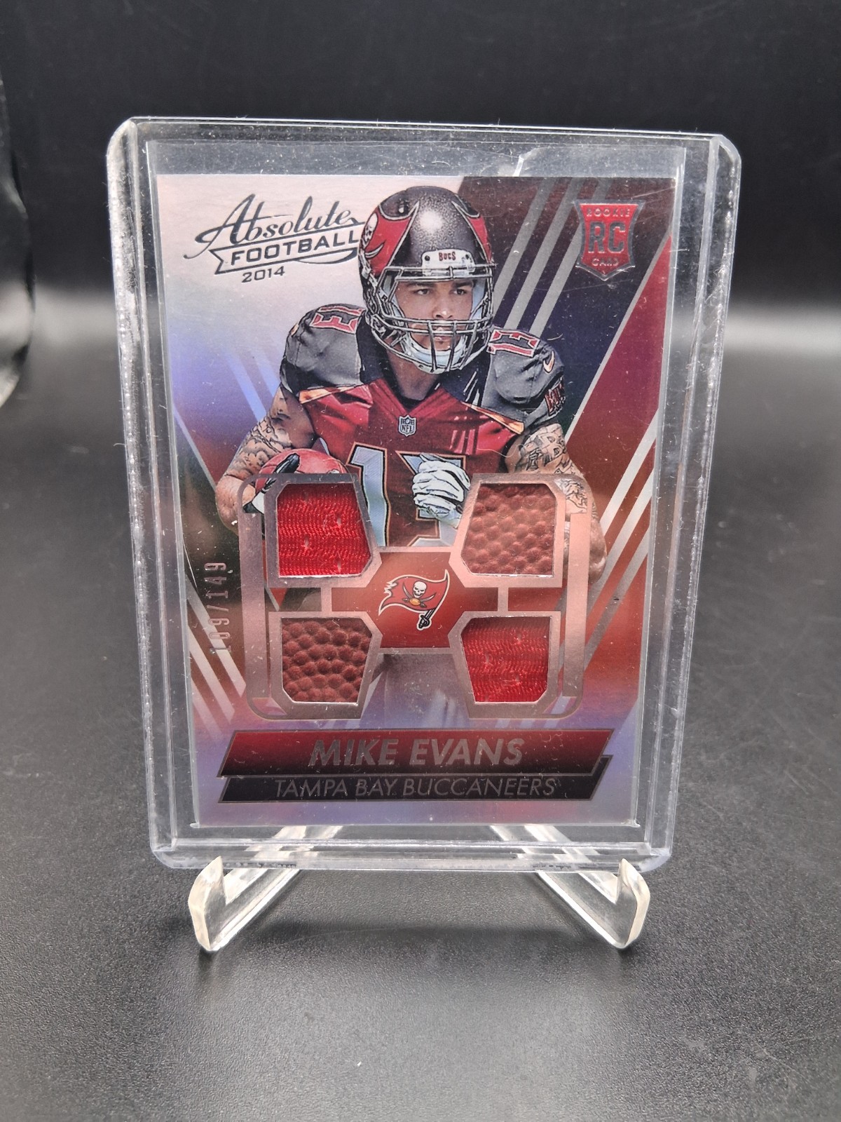 Mike Evans Panini Absolute Rookie Jersey Quads #ME Jumbo Patch