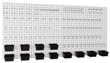 158PCS Rectangular Metal Pegboard Panel Hook Kit for Wall Storage Rust Resistant