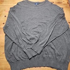 GEORGE Men's Grey Crew Sweater Size 3XL 54-56 LONG SLEEVES