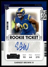 2021 Panini Contenders Rookie Ticket Earnest Brown IV Rookie Auto Los Angeles