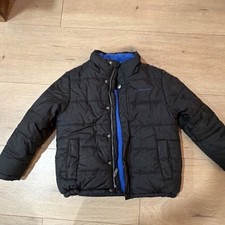 Calvin Klein Jeans Boys Black Puffer Jacket XL 7 Hooded Fleece Lined