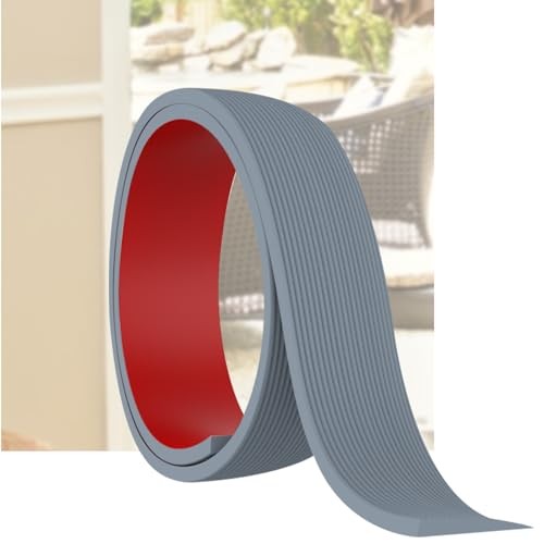 0.4" Rise Threshold Ramp for Doorways, Self-Adhesive Rubber Ramp for 3.3Ft Grey - Picture 2 of 8