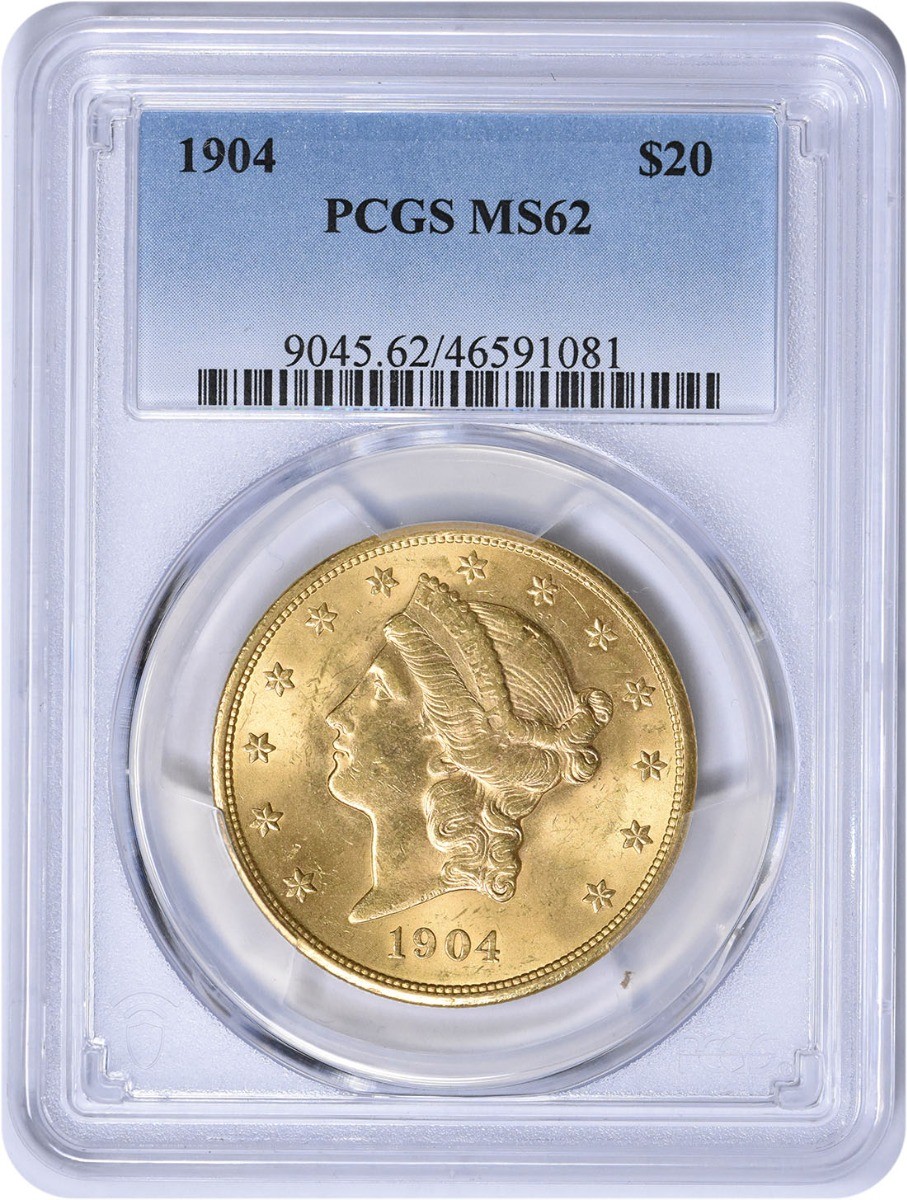 1904 $20 Gold Liberty Head MS62 PCGS | eBay