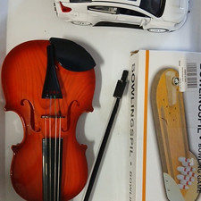 4/4 Acoustic Violin 4-String Brown Varnish Chinrest Right-Handed w/ Bow
