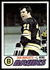 1977-78 Topps Hockey Card Don Marcotte Boston Bruins #165 EX-MT+