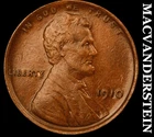 1910 Lincoln Wheat Cent - Scarce  Better Date  No Reserve  #J8661