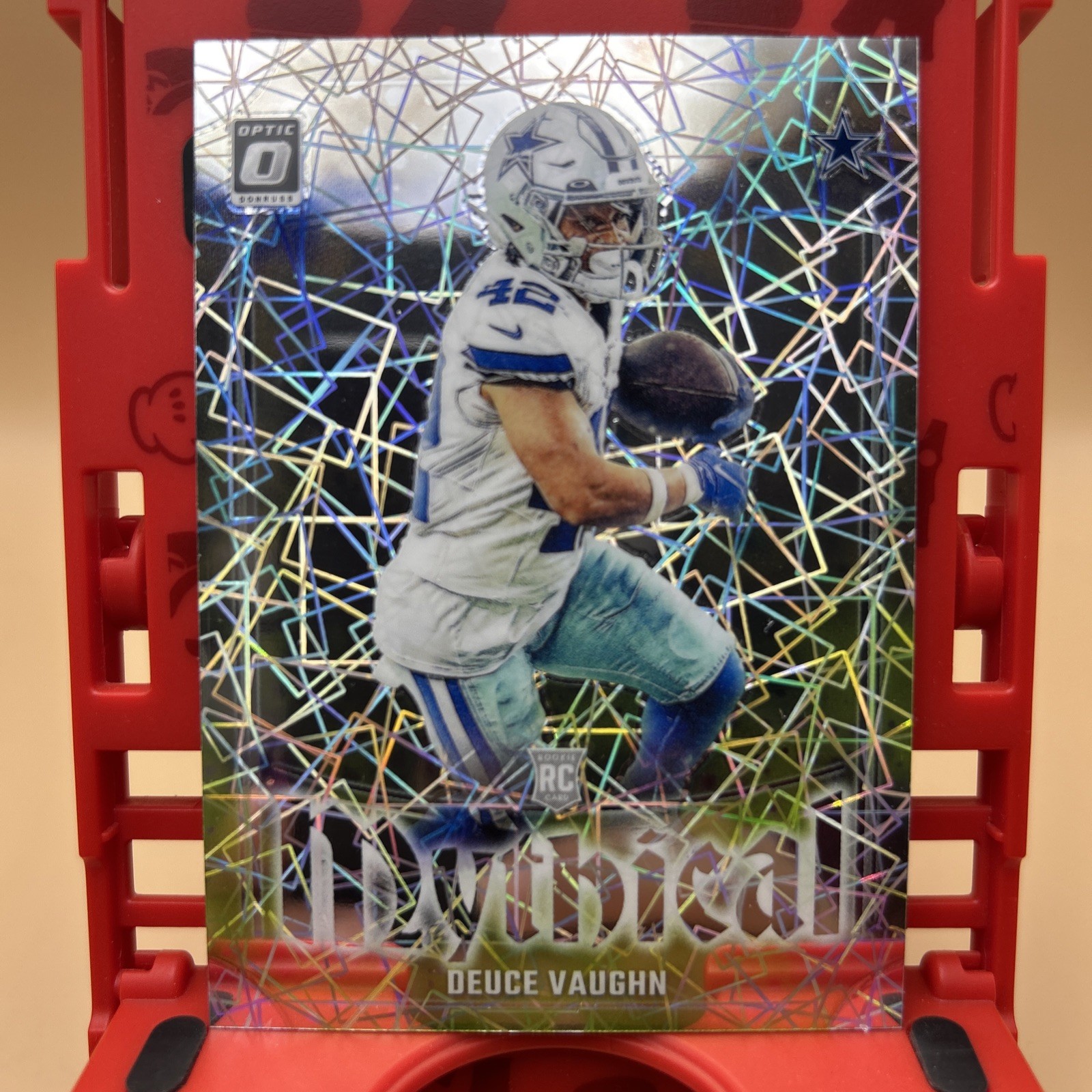 2023 Panini Donruss Optic - Mythical #19 Deuce Vaughn (RC) Case Hit SSP