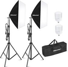 Softbox Photography Lighting Kit, 27  X 20  Continuous Lighting Kit with 2Pcs 40