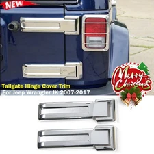 Chrome Rear Tailgate Car Door Hinge Covers Trim Fit For Jeep Wrangler Jk 07-17 h