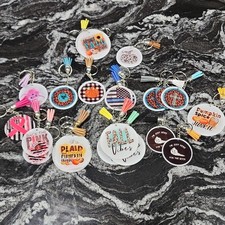 22 piece Acrylic Tassel Keychains assorted variety