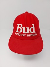 VTG Bud King Of Beers Snapback Trucker Hat USA Made Mesh Back Cap Budweiser