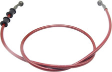 Motorcycle Brake Line Stainless Hose Braided 47.2 In Red Motorcycle Brake Line Stainless Hose Braided 47.2 In Red