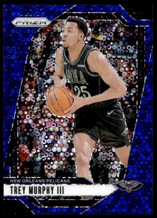 2024-25 Panini Prizm #173 Trey Murphy III Prizms Fast Break Blue #/150 Pelicans