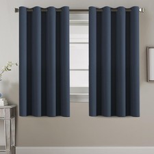 H.VERSAILTEX Thermal Insulated Blackout 52"W x 63"L Pack of 1 , Navy Blue