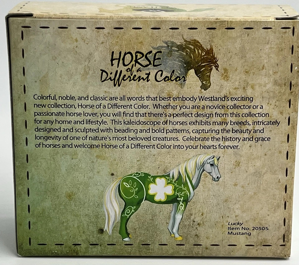 Horse of a Different Color LUCKY Ornament 20505 Westland Giftware Nuevo en caja Foto 4 de 4