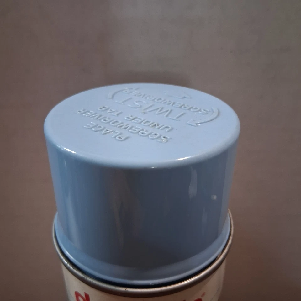 NOS Plasti-Kote Ultra Vinilo 416 Azul Claro Pintura en Aerosol Tela Color Foto 3 de 4