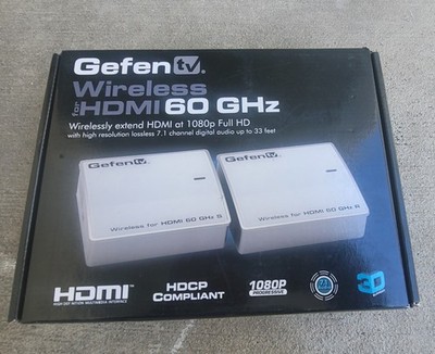 Gefen GTV-WHD-60GHz Wireless for HDMI Extender at 1080p up to 33 ft New Open Box