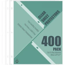 400 Sheet Protectors 8.5 x 11 Inches - Clear Plastic Sheet Protector Sleeves