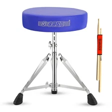 5 Core Drum Throne 3" Padded Comfortable 200Lb Capacity Drummer Stool Adjustable