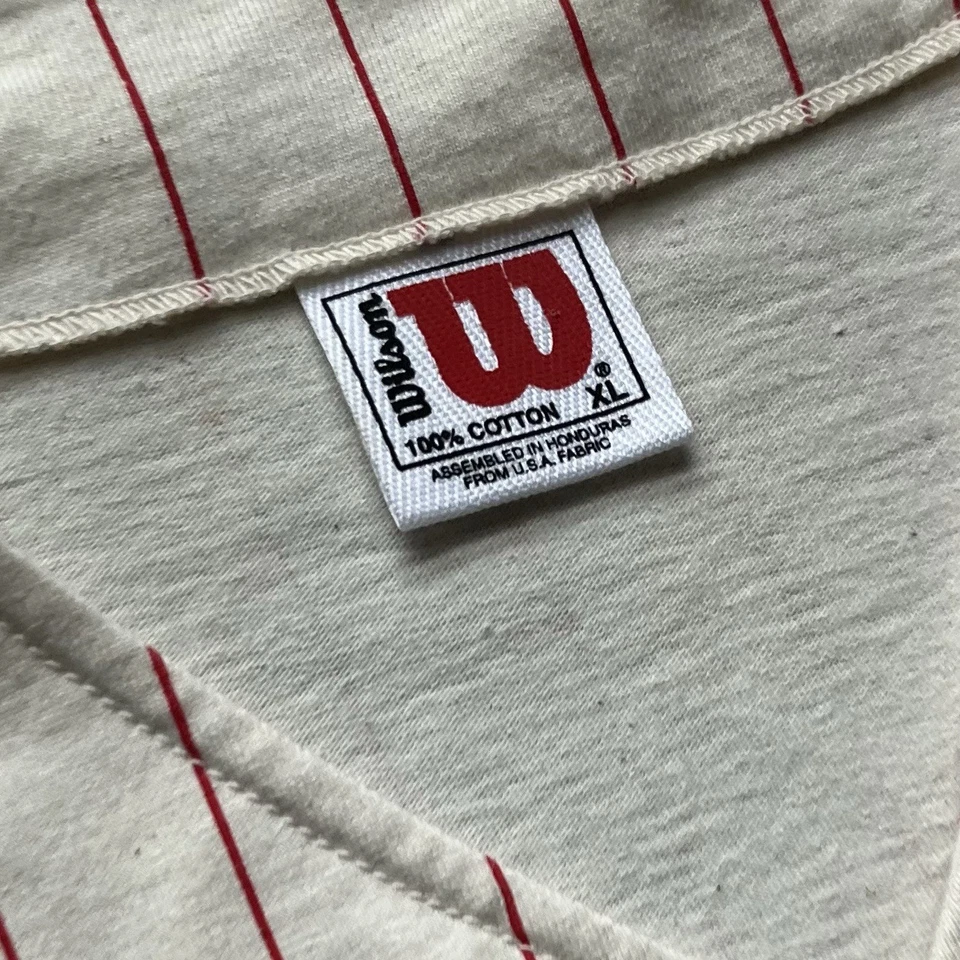 Camiseta de béisbol Wilson vintage en blanco talla XL hecha en Estados Unidos Foto 2 de 4