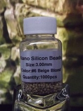 KOCONI 1000 szt. nano pierścienie - 3mm silikonowe koraliki przedłużające włosy z podszewką - beżowy blond