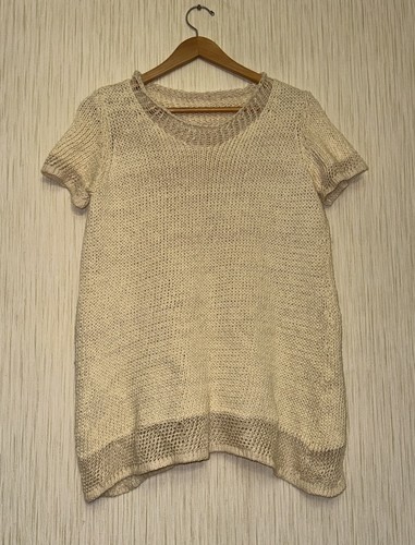 Jil Sander, Jil Sander Knitted Top Linen Cotton Size 40 Rare Archive Vintage