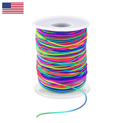 Lustember 1Mm Stretchy Bracelet String Sturdy Rainbow Elastic String Elastic