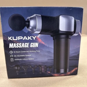 Kupaky Massage Gun w/ Carrying Case, LED Screen, 4-6 Hour Battery, 6 heads