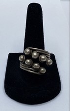 Sterling Silver Modernist Multi-Band Bypass Ring 7.0g