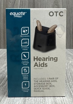 Equate OTC Rechargeable Hearing Aid Model JH-D26AT - (NEW SEALED)