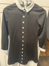 Wednesday Addams Family Dress Women s Size Large Halloween Costume Black White