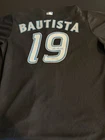Jose Bautista Signed Blue Jays Majestic Authentic Black Jersey MLB Holo 50