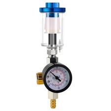 Oil Water Separator, Air Filter with Pressure Gauge, 1/4 Inch Air Adjusting R...